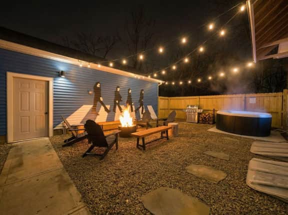 Rock & Roll House: PingPong, Hot Tub, Theatre Area